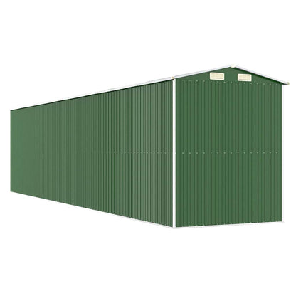 vidaXL Garden Shed Green 192x855x223 cm Galvanised Steel 6