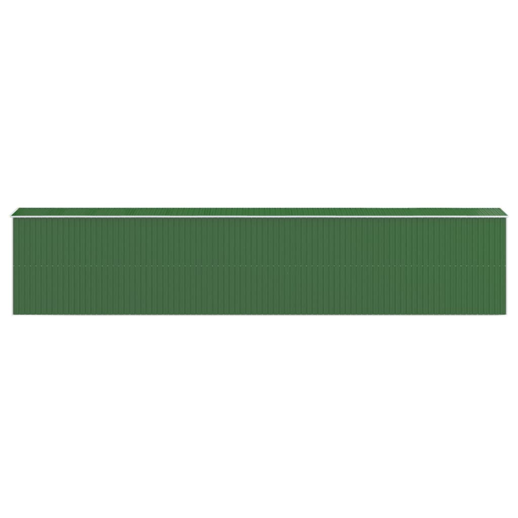 vidaXL Garden Shed Green 192x938x223 cm Galvanised Steel 5