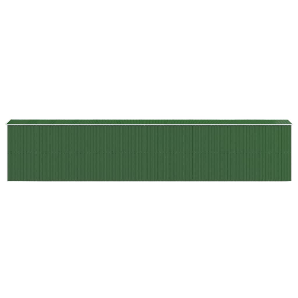 vidaXL Garden Shed Green 192x1021x223 cm Galvanised Steel 5