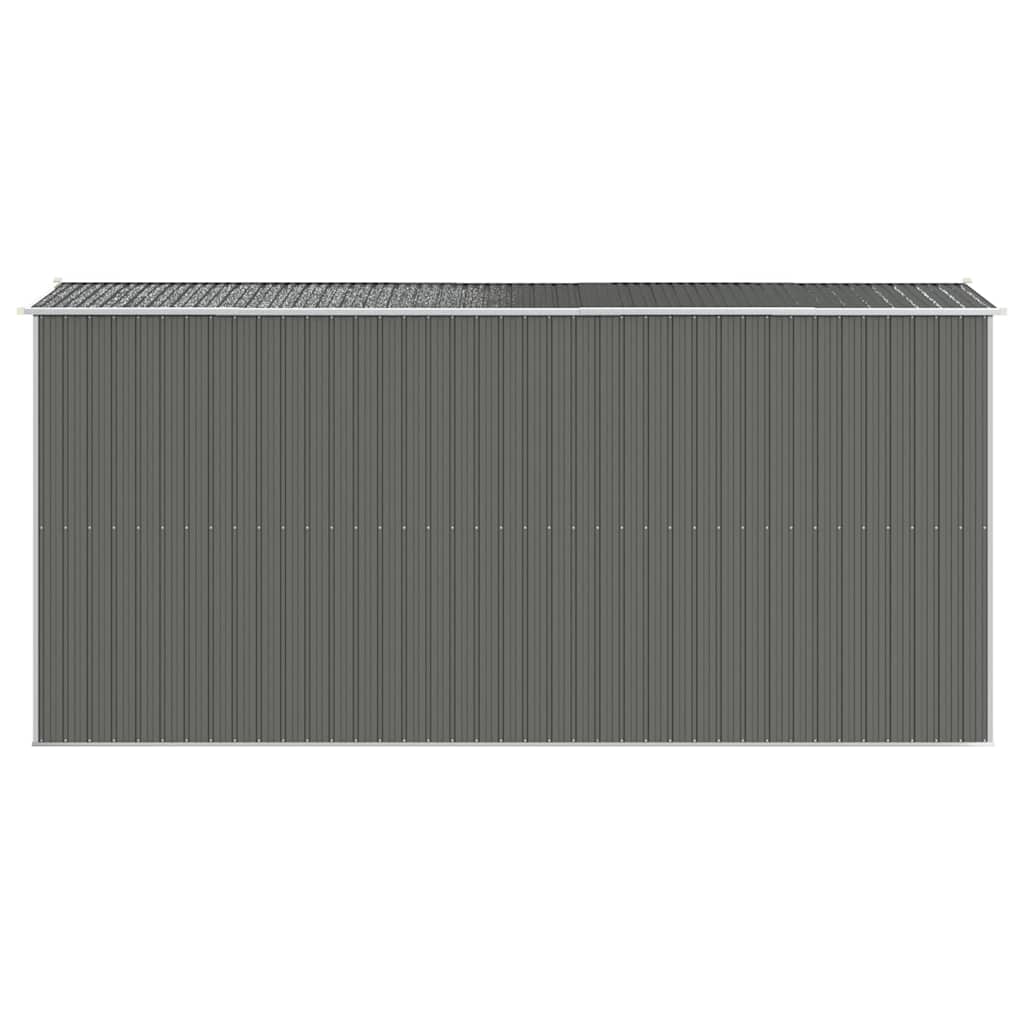vidaXL Garden Shed Light Grey 192x440x223 cm Galvanised Steel 5