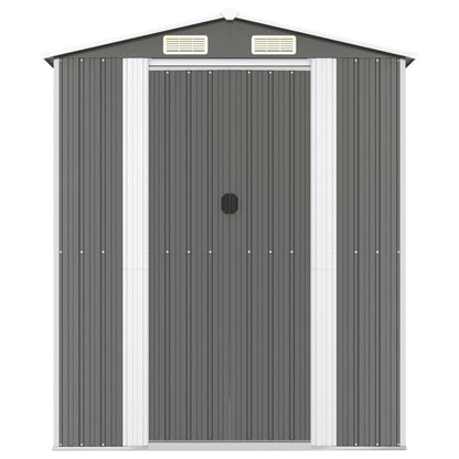 vidaXL Garden Shed Light Grey 192x523x223 cm Galvanised Steel 3