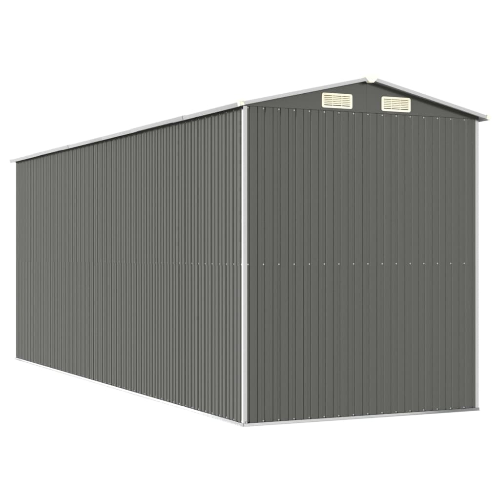 vidaXL Garden Shed Light Grey 192x523x223 cm Galvanised Steel 6