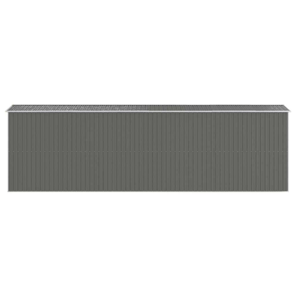 vidaXL Garden Shed Light Grey 192x689x223 cm Galvanised Steel 5