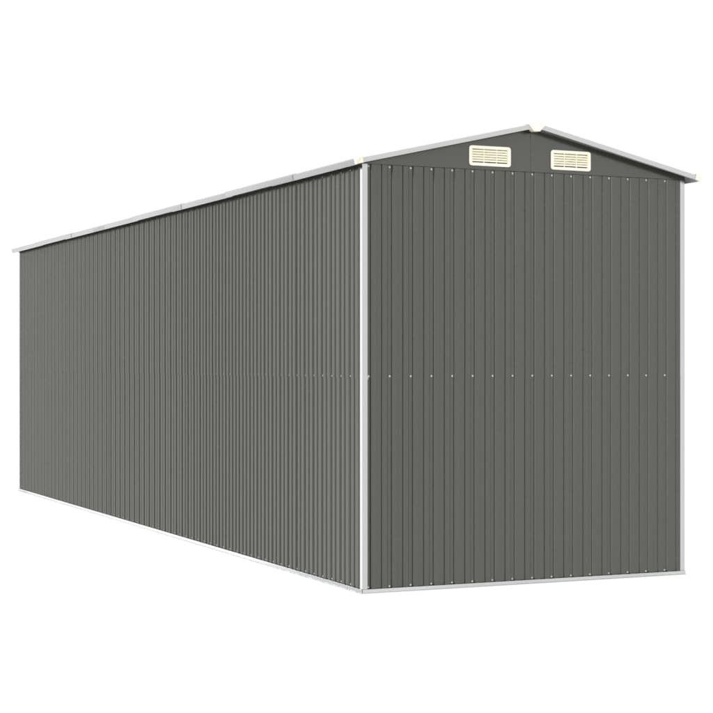 vidaXL Garden Shed Light Grey 192x689x223 cm Galvanised Steel 6