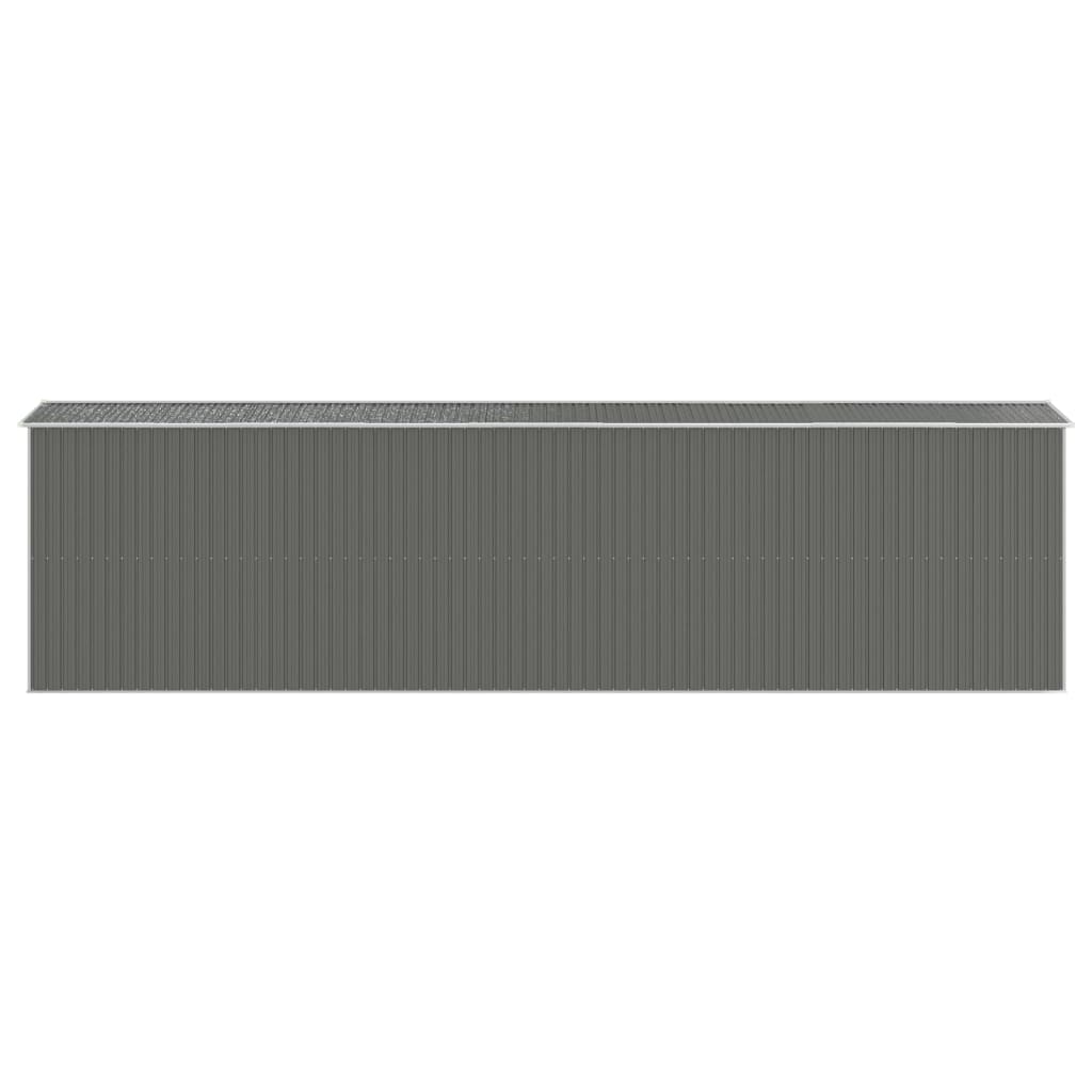 vidaXL Garden Shed Light Grey 192x772x223 cm Galvanised Steel 5