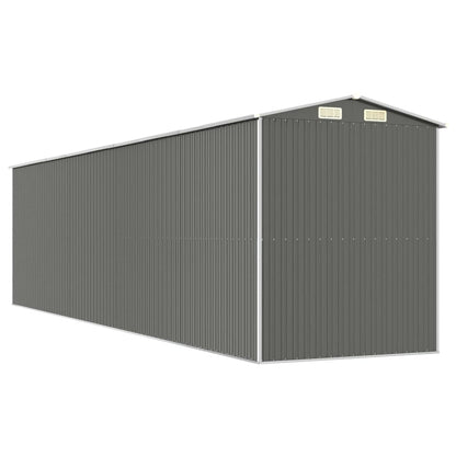 vidaXL Garden Shed Light Grey 192x772x223 cm Galvanised Steel 6