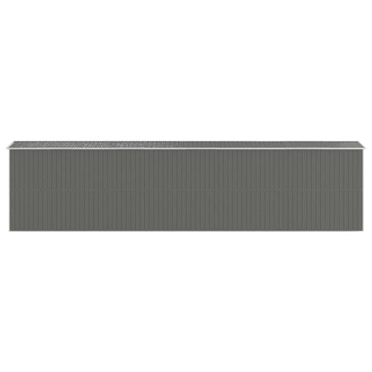 vidaXL Garden Shed Light Grey 192x855x223 cm Galvanised Steel 5
