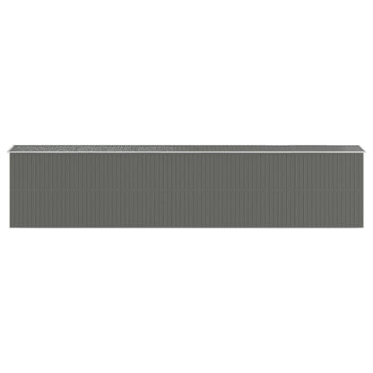 vidaXL Garden Shed Light Grey 192x938x223 cm Galvanised Steel 5
