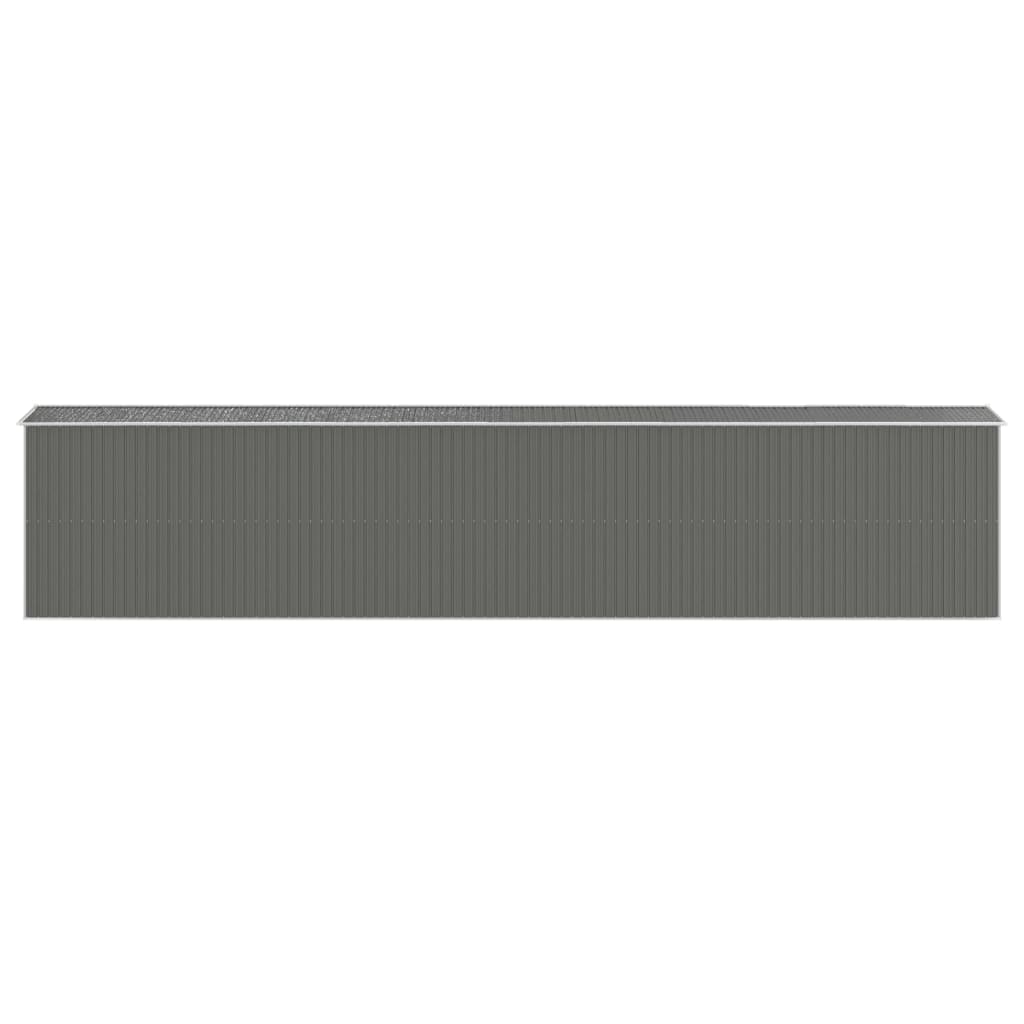 vidaXL Garden Shed Light Grey 192x1021x223 cm Galvanised Steel 5