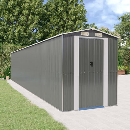 Garden Shed Light Grey Galvanised Steel 192 x 1021 x 223 cm