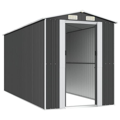 vidaXL Garden Shed Anthracite 192x440x223 cm Galvanised Steel 4