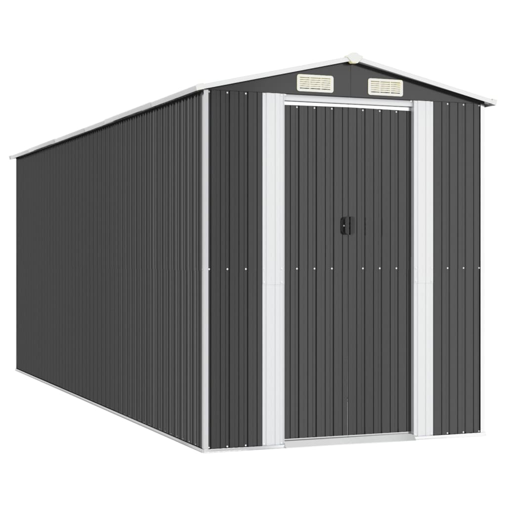 vidaXL Garden Shed Anthracite 192x523x223 cm Galvanised Steel 2