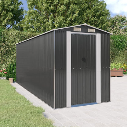vidaXL Garden Shed Anthracite 192x523x223 cm Galvanised Steel 1