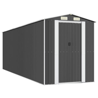 vidaXL Garden Shed Anthracite 192x606x223 cm Galvanised Steel 2
