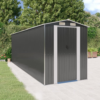 vidaXL Garden Shed Anthracite 192x606x223 cm Galvanised Steel 1