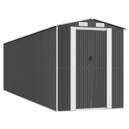 vidaXL Garden Shed Anthracite 192x689x223 cm Galvanised Steel 2