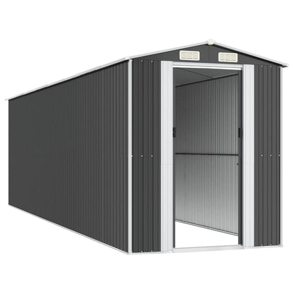 vidaXL Garden Shed Anthracite 192x689x223 cm Galvanised Steel 4
