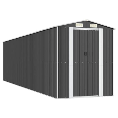 vidaXL Garden Shed Anthracite 192x772x223 cm Galvanised Steel 2