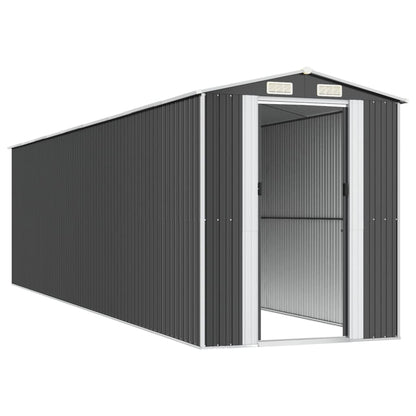 vidaXL Garden Shed Anthracite 192x772x223 cm Galvanised Steel 4