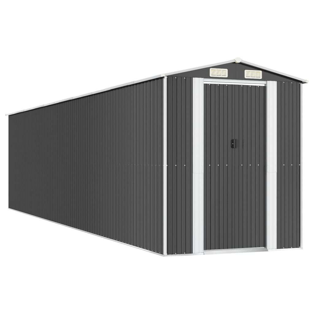 vidaXL Garden Shed Anthracite 192x855x223 cm Galvanised Steel 2