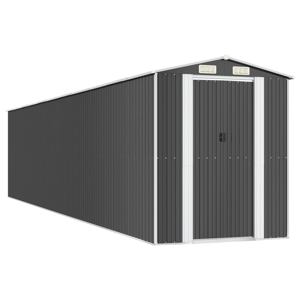 vidaXL Garden Shed Anthracite 192x938x223 cm Galvanised Steel 2