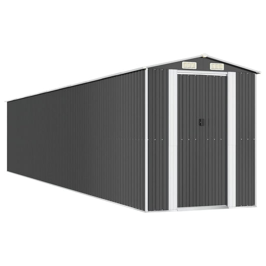 vidaXL Garden Shed Anthracite 192x1021x223 cm Galvanised Steel 2