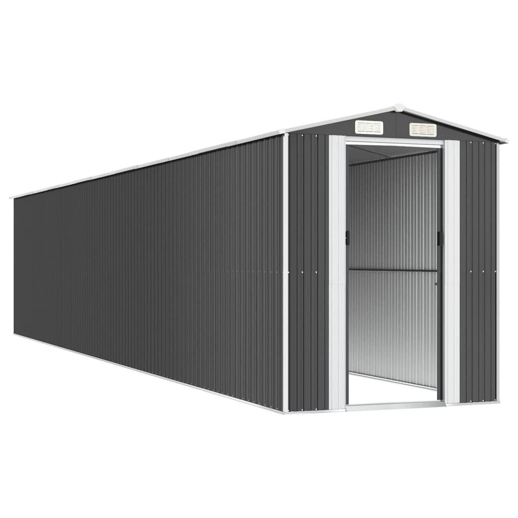 vidaXL Garden Shed Anthracite 192x1021x223 cm Galvanised Steel 4