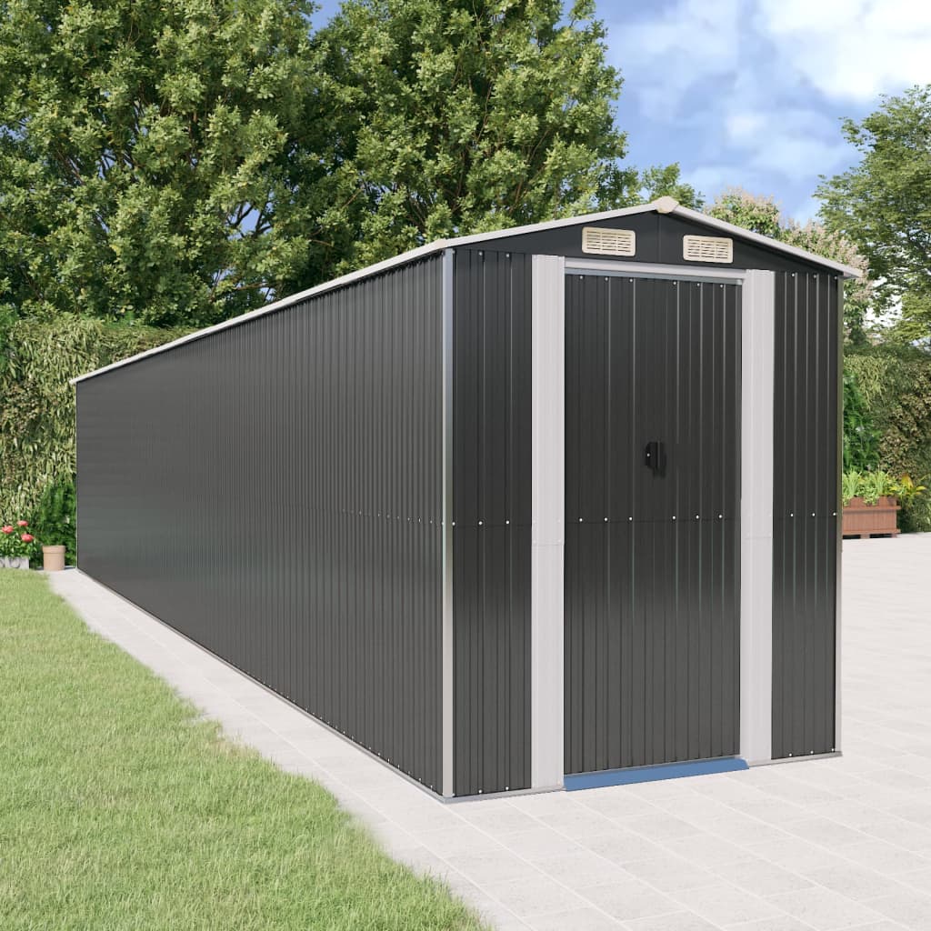 vidaXL Garden Shed Anthracite 192x1021x223 cm Galvanised Steel 1
