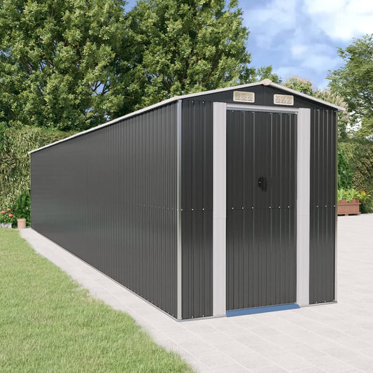 vidaXL Garden Shed Anthracite 192x1021x223 cm Galvanised Steel 1