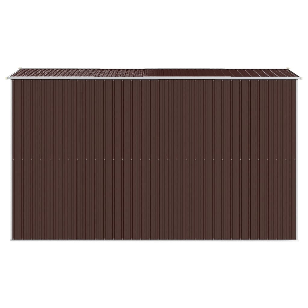 vidaXL Garden Shed Dark Brown 192x357x223 cm Galvanised Steel 5