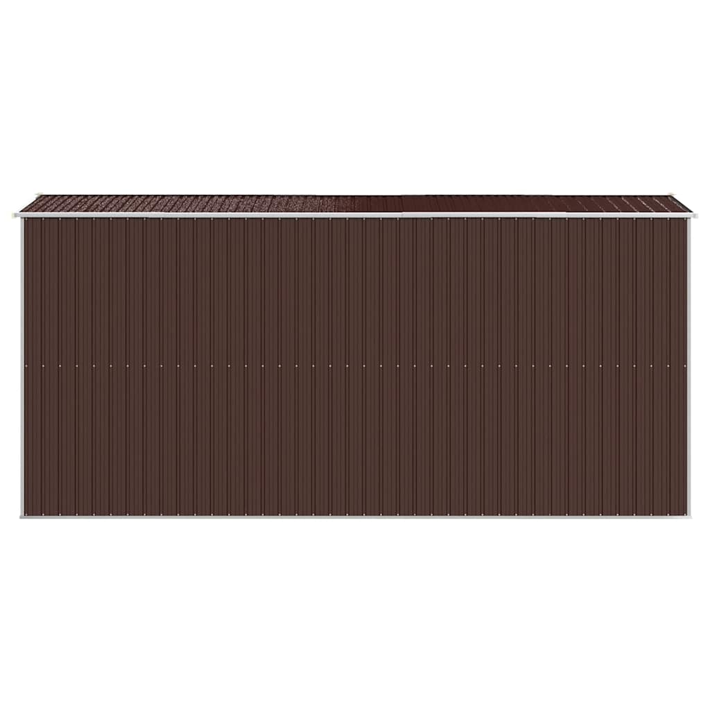 vidaXL Garden Shed Dark Brown 192x440x223 cm Galvanised Steel 5