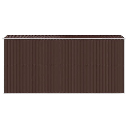 vidaXL Garden Shed Dark Brown 192x440x223 cm Galvanised Steel 5
