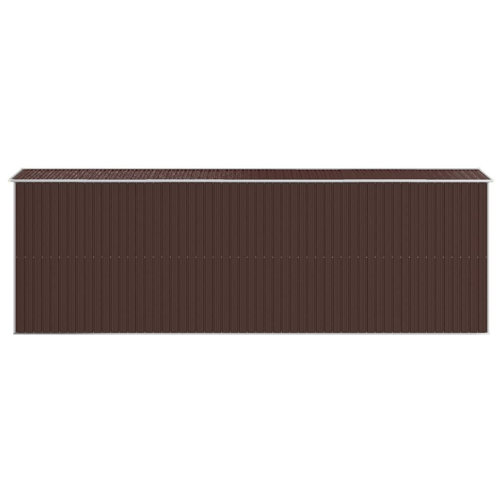 vidaXL Garden Shed Dark Brown 192x606x223 cm Galvanised Steel 5