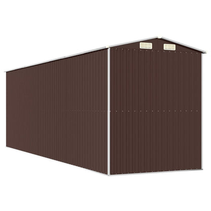 vidaXL Garden Shed Dark Brown 192x606x223 cm Galvanised Steel 6