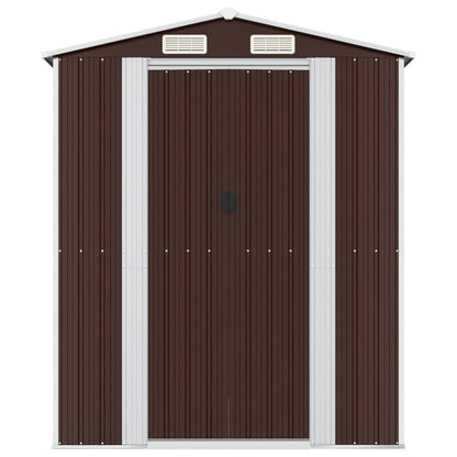 vidaXL Garden Shed Dark Brown 192x689x223 cm Galvanised Steel 3
