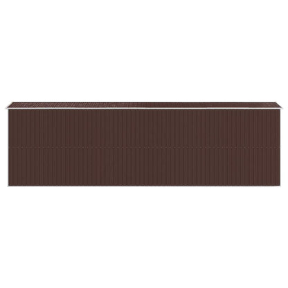vidaXL Garden Shed Dark Brown 192x689x223 cm Galvanised Steel 5