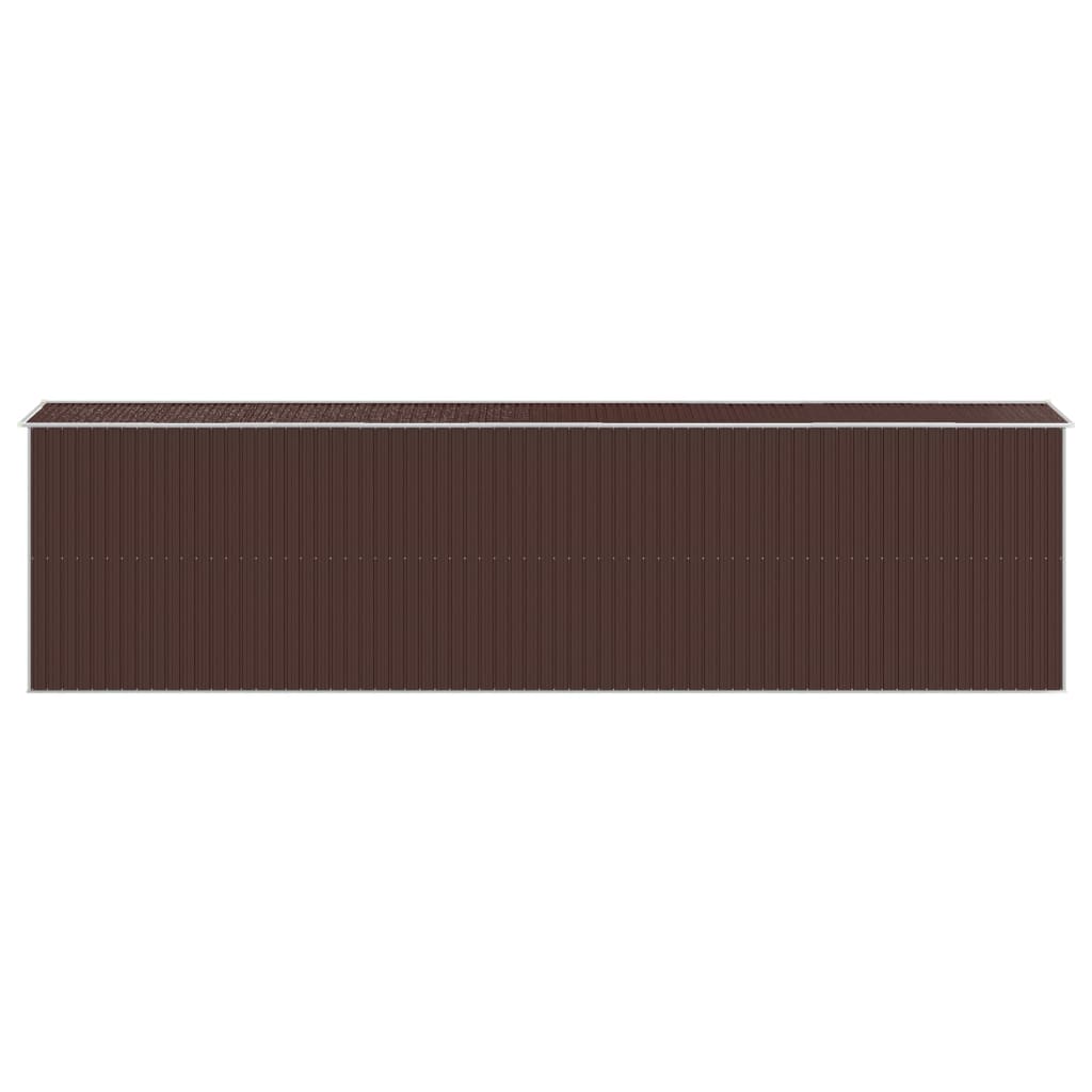 vidaXL Garden Shed Dark Brown 192x772x223 cm Galvanised Steel 5