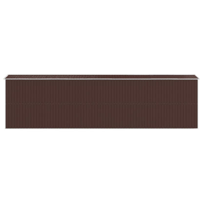 vidaXL Garden Shed Dark Brown 192x772x223 cm Galvanised Steel 5
