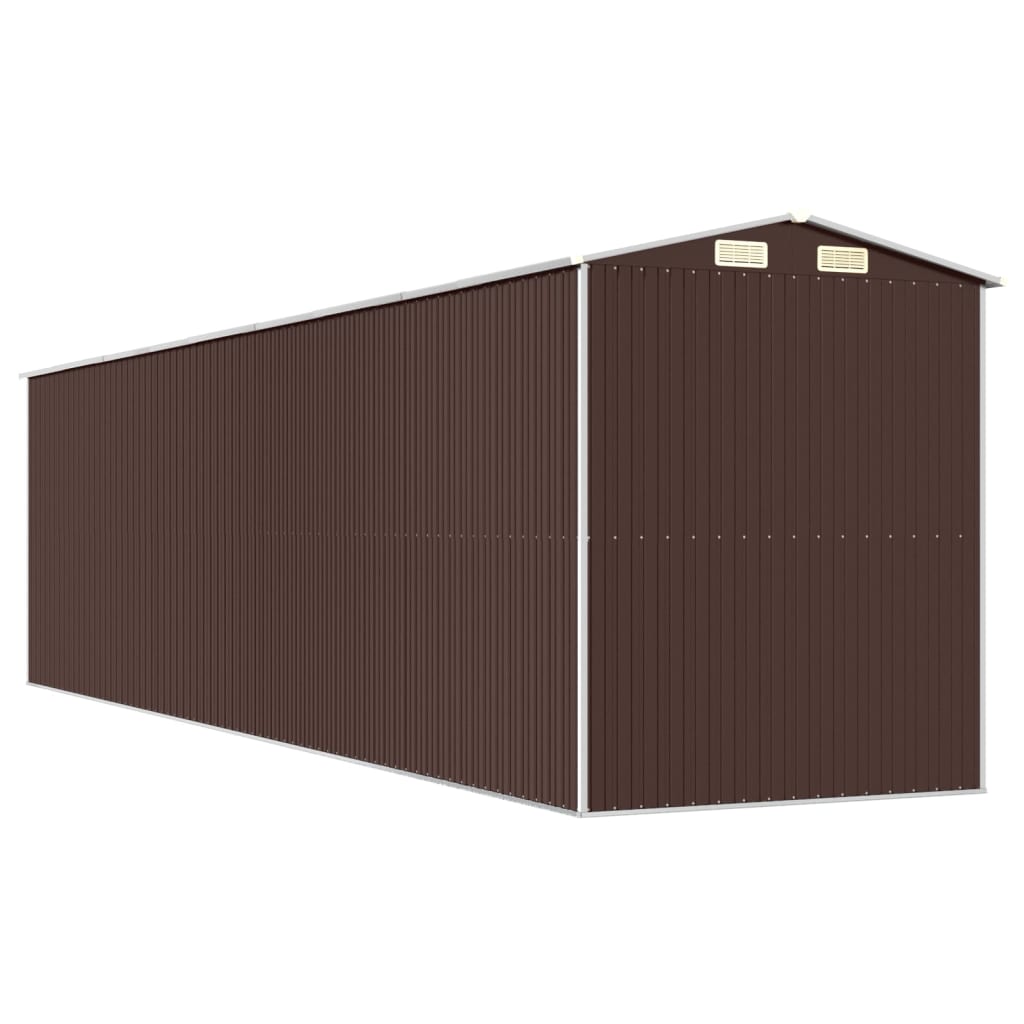 vidaXL Garden Shed Dark Brown 192x772x223 cm Galvanised Steel 6