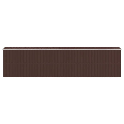 vidaXL Garden Shed Dark Brown 192x855x223 cm Galvanised Steel 5
