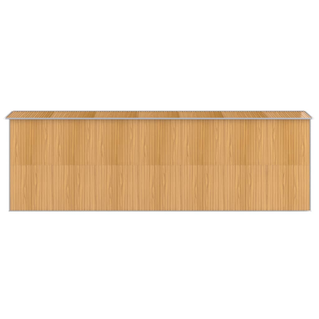 vidaXL Garden Shed Light Brown 192x606x223 cm Galvanised Steel 5