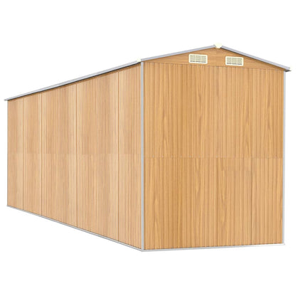 vidaXL Garden Shed Light Brown 192x606x223 cm Galvanised Steel 6