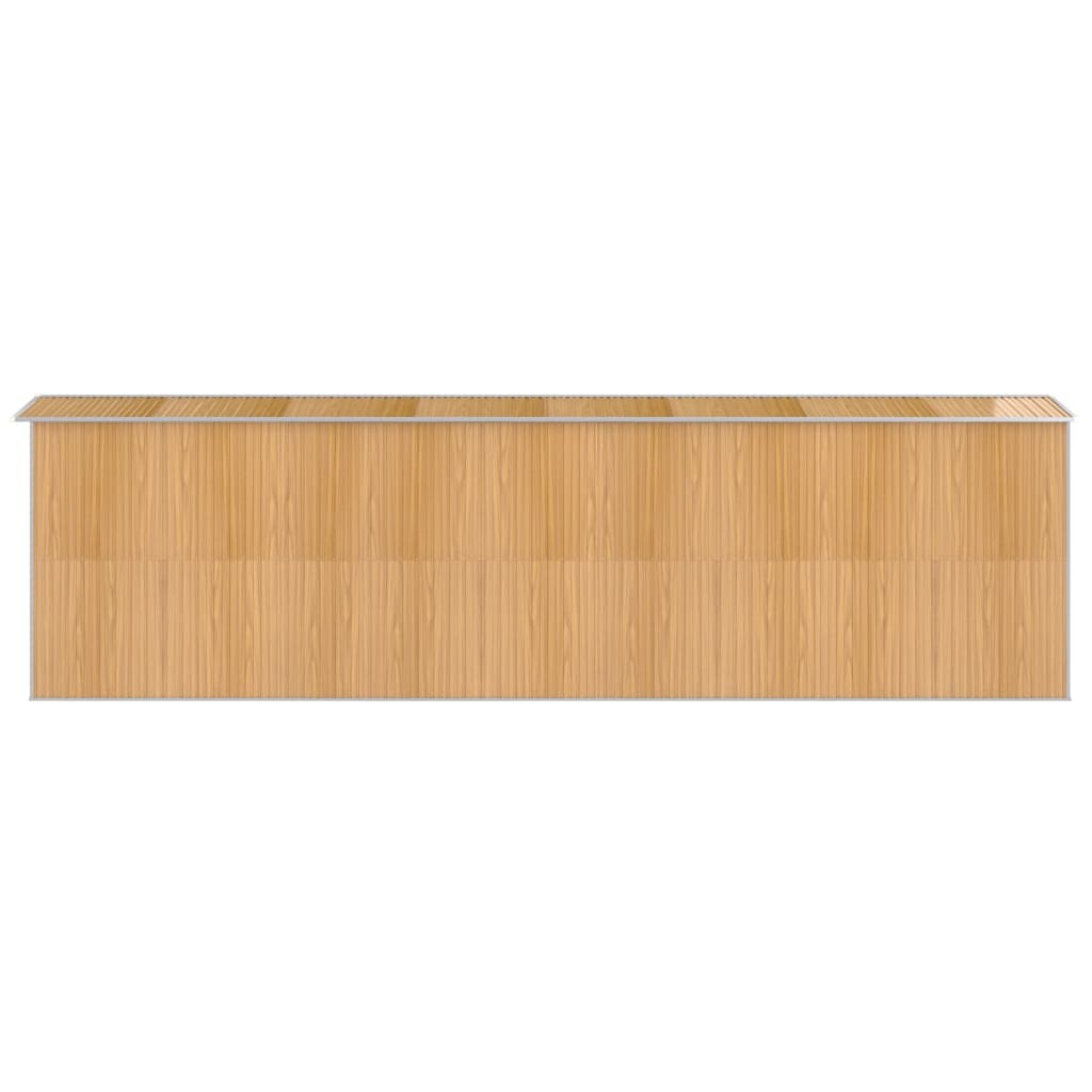 vidaXL Garden Shed Light Brown 192x689x223 cm Galvanised Steel 5