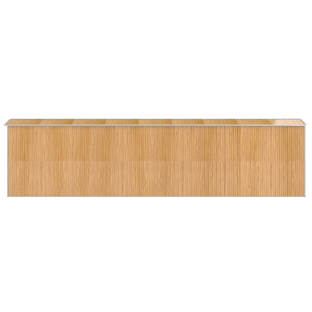 vidaXL Garden Shed Light Brown 192x772x223 cm Galvanised Steel 5