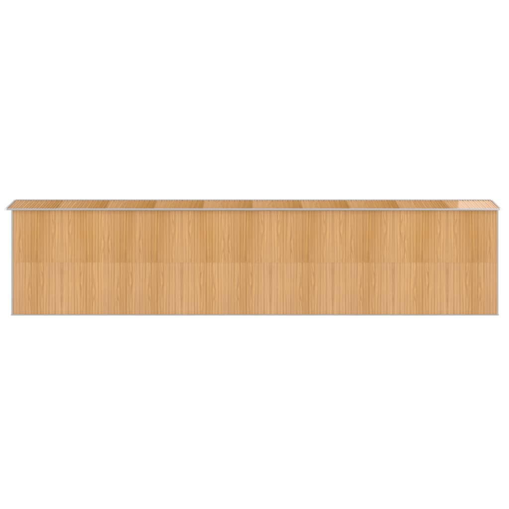 vidaXL Garden Shed Light Brown 192x855x223 cm Galvanised Steel 5