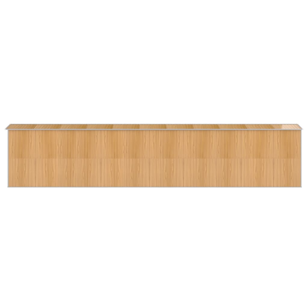 vidaXL Garden Shed Light Brown 192x938x223 cm Galvanised Steel 5