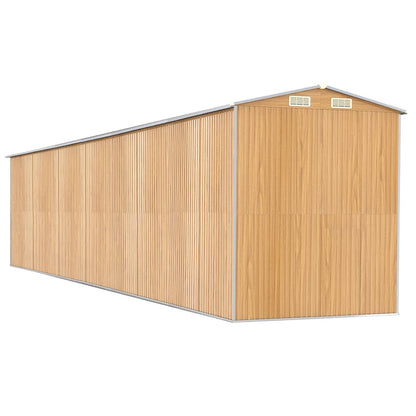 vidaXL Garden Shed Light Brown 192x938x223 cm Galvanised Steel 6