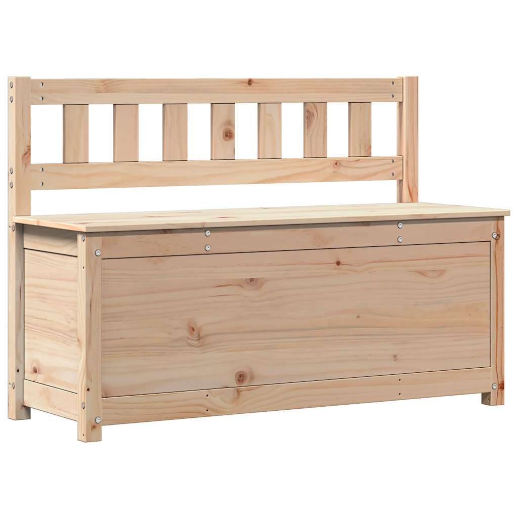 Bench Solid Wood Pine Natural 110 cm 76.5 cm