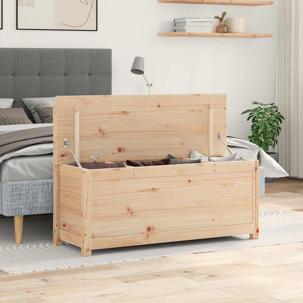 Bench Solid Wood Pine Natural 110 cm 76.5 cm