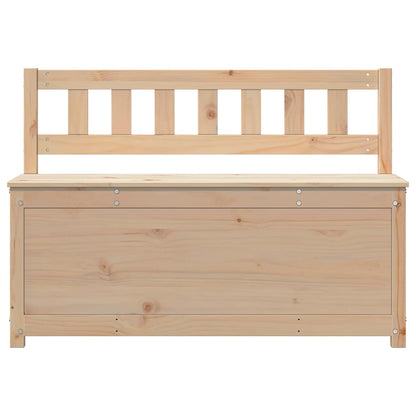 Bench Solid Wood Pine Natural 110 cm 76.5 cm